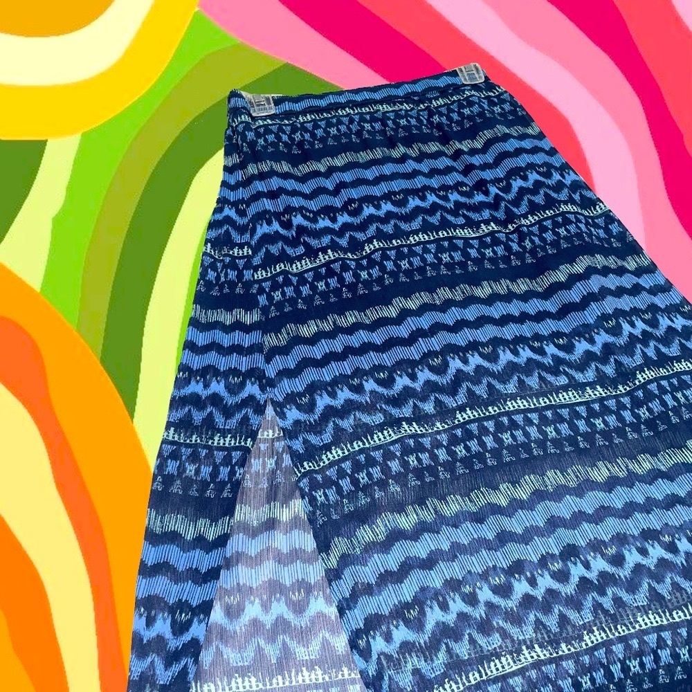 Hollister Co. — Blue slit maxi skirt from the 2010 era.